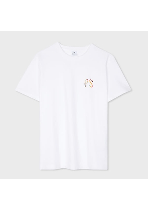 PS Paul Smith Women's White 'Swirl' PS Logo T-Shirt