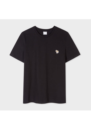 PS Paul Smith Women's Black Zebra Logo Cotton T-Shirt