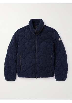 Moncler - Aniara Logo-Appliquéd Quilted Fleece Down Jacket - Men - Blue - 1