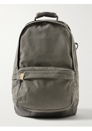 Visvim - 22L Leather-Trimmed CORDURA® Backpack - Men - Gray