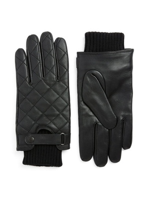 Barbour Quilted Leather Gloves