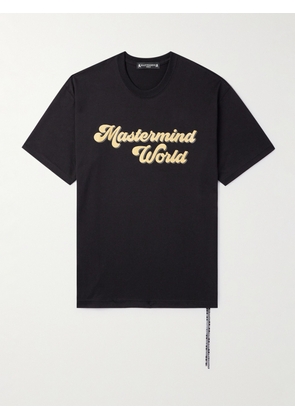 Mastermind World - Glittered Logo-Print Cotton-Jersey T-Shirt - Men - Black - S