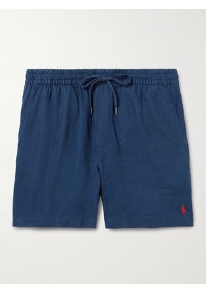 Polo Ralph Lauren - Prepster Logo-Embroidered Linen Drawstring Shorts - Men - Blue - XS