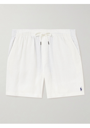 Polo Ralph Lauren - Prepster Logo-Embroidered Linen Drawstring Shorts - Men - White - XS