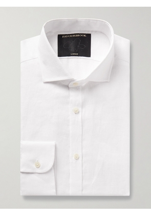 Favourbrook - Bridford Cutaway-Collar Linen Shirt - Men - White - UK/US 15