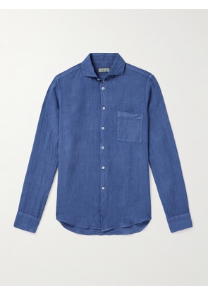 Canali - Linen Shirt - Men - Blue - S