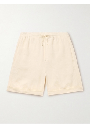 Canali - Straight-Leg Linen Drawstring Shorts - Men - Neutrals - IT 46