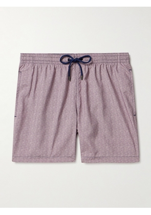 Canali - Straight-Leg Mid-Length Printed Shell Swim Shorts - Men - Pink - S