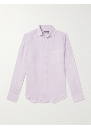 Canali - Linen Shirt - Men - Pink - S