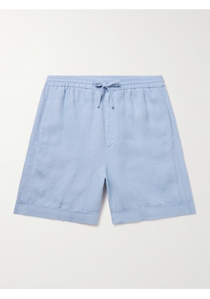 Canali - Straight-Leg Linen Drawstring Shorts - Men - Blue - IT 46