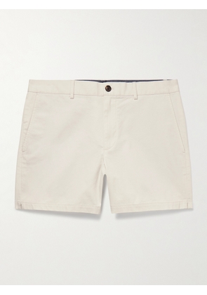 Club Monaco - Jax Straight-Leg Cotton-Blend Twill Shorts - Men - Neutrals - UK/US 30