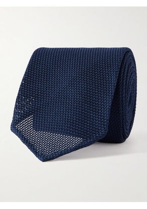 Drake's - 8cm Silk-Grenadine Tie - Men - Blue