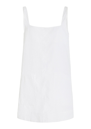 BONDI BORN - Delphi Organic Linen Mini Dress - White - L - Moda Operandi