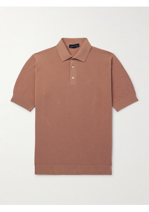 Thom Sweeney - Slim-Fit Cotton-Piqué Polo Shirt - Men - Orange - S