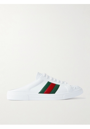 Gucci - Ace Perforated Striped Rubber Slip-On Sneakers - Men - White - UK 6