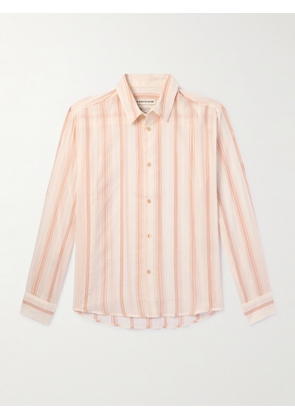 A Kind Of Guise - Fulvio Striped Cotton Shirt - Men - Orange - XS