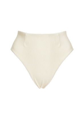 Haight - x Tina Kunakey Classic Ribbed Bikini Bottom - White - L - Moda Operandi
