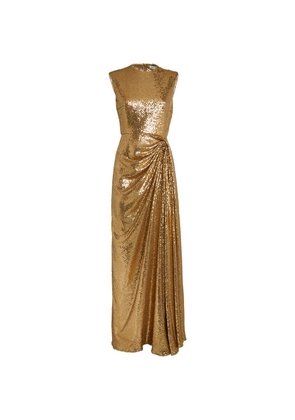 Edeline Lee Sequin-Embellished Nymph Maxi Dress