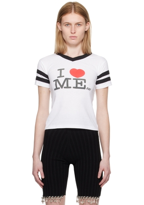 Ashley Williams White 'I Heart Me' T-Shirt