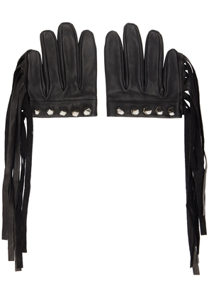 VAQUERA Black Leather Fetish Gloves