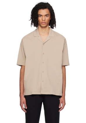 BOSS Taupe Relaxed-Fit Shirt