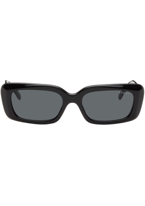 Vogue Eyewear Black Hailey Bieber Edition Rectangle Sunglasses