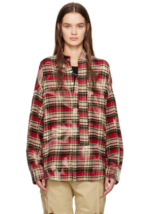 R13 Red & Green Oversized Shirt