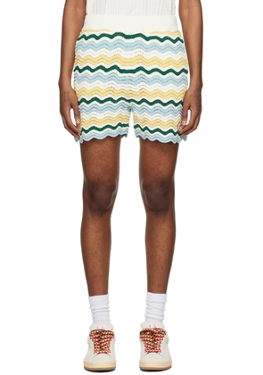 Casablanca Multicolor Wavy Bouclé Shorts