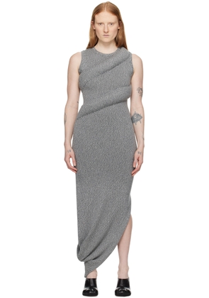 JW Anderson Gray Padded Twisted Maxi Dress