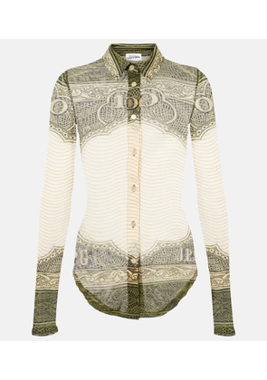 Jean Paul Gaultier Printed mesh shirt