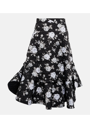 Noir Kei Ninomiya Floral quilted midi skirt