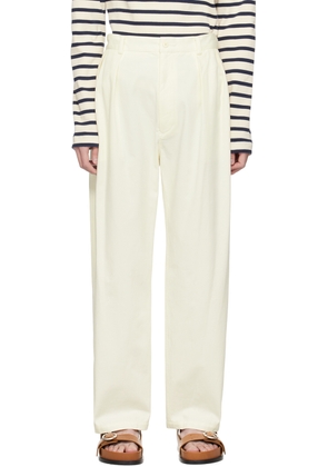 YLÈVE Off-White Pleated Trousers