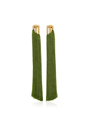 Johanna Ortiz - Color Ways Fringe Drop Earrings - Green - OS - Moda Operandi - Gifts For Her
