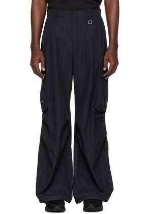 WOOYOUNGMI Navy Tucked Trousers