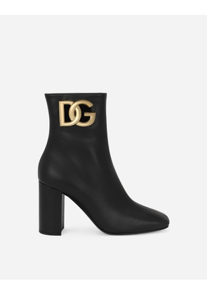 Dolce & Gabbana Nappa Leather Ankle Boots - Woman Boots And Booties Black Leather 40