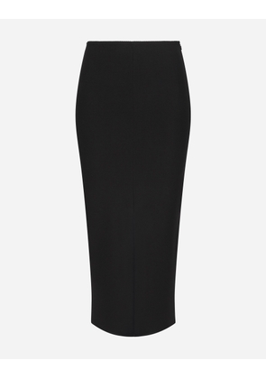 Dolce & Gabbana Jersey Full Milano Calf-length Skirt - Woman Skirts Black Jersey 36