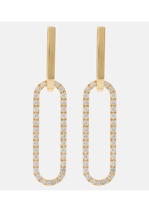 Bucherer Fine Jewellery Link 18kt gold hoop earrings with diamonds