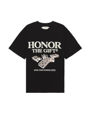 Honor The Gift Dominos Tee in Black - Black. Size M (also in S).