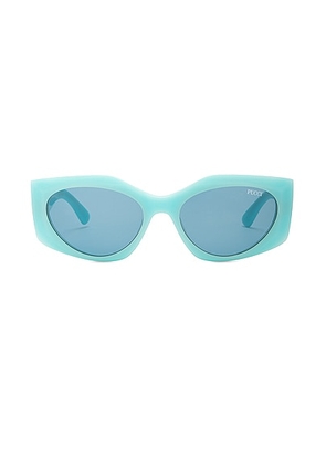 Emilio Pucci Oval Sunglasses in Light Blue - Blue. Size all.