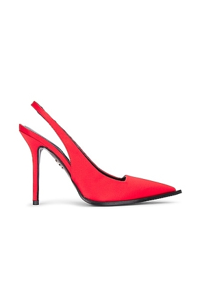 David Koma Sling Back Satin Pump in Red - Red. Size 36.5 (also in 37, 38, 40, 41).