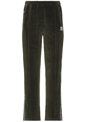 thisisneverthat Velour Track Pant in Green - Dark Green. Size M (also in L).