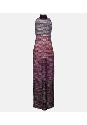 Missoni Sequined metallic knit maxi dress