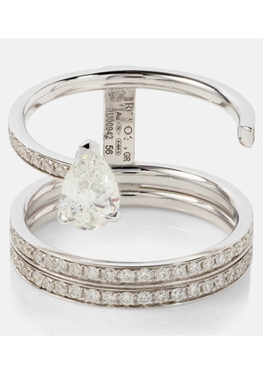 Repossi Serti Sur Vide 18kt white gold ring with diamonds