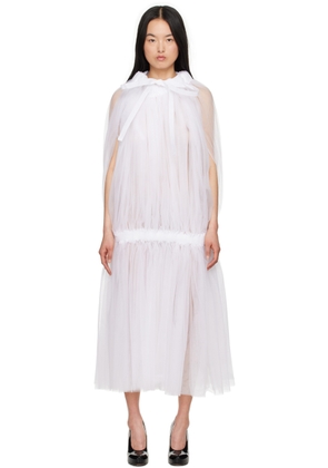 Noir Kei Ninomiya White Cape Midi Dress