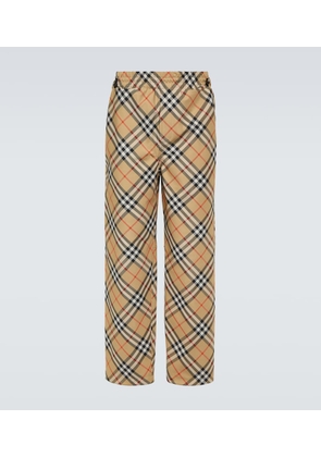 Burberry Checked track pants