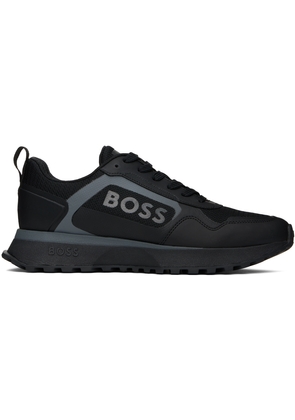 BOSS Black Mixed Material Sneakers