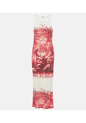 Jean Paul Gaultier Striped printed cotton-blend jersey maxi dress