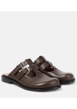 Loewe Campo leather Mary Jane mules