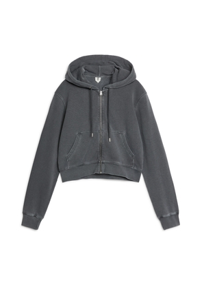 French Terry Zip Hoodie - Grey