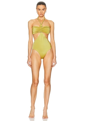 Maygel Coronel Onasis One Piece Swimsuit in Pascolo Green - Green. Size all.